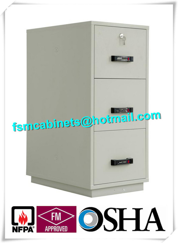 Steel 3 Drawer Fireproof Safety Cabinet Fire Resistant File Cabinet For Paper Documents
