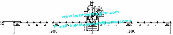 Shipbuilding Steel Butt Longitudinal Seam Welding Machine 10 - 35mm Plate 0