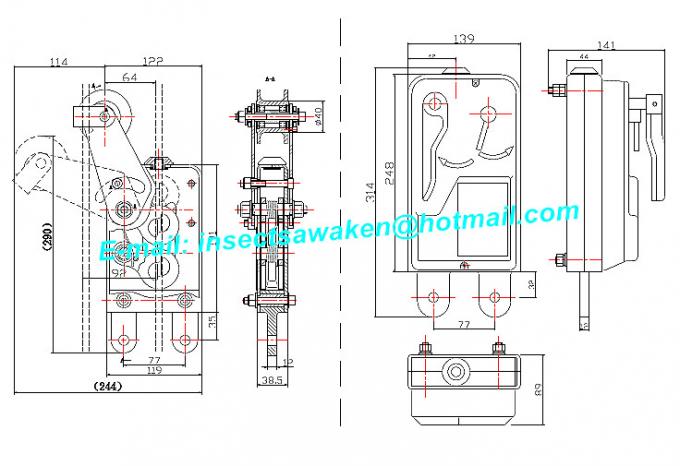 Automatically Wind Tower Production Line Overspeed LSL Series Lock 0