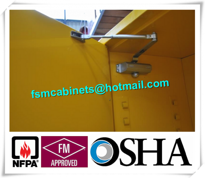 Yellow Industrial Safety Cabinets , Flame Proof Storage Cabinets For Waste Chemical 1