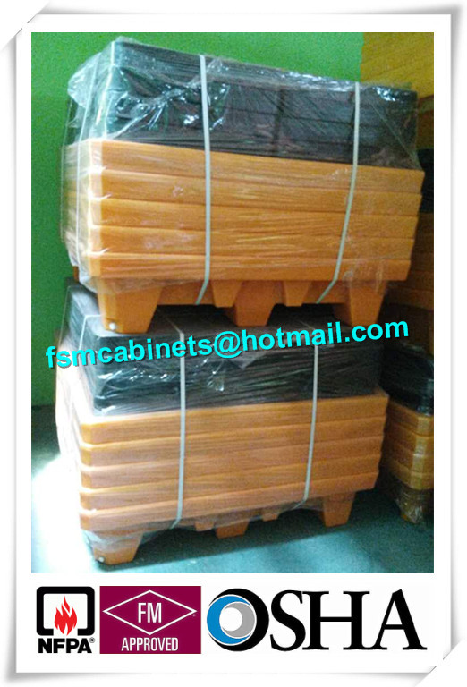 Oil Drum Spill Pallet Containments , Fire Resistant File Cabinet For Drum Spill Pallet 0