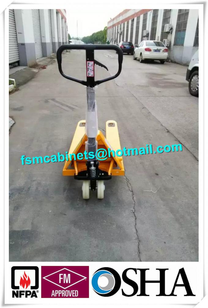 Hydraulic Trolley And Cargo Stacker , Industry Fire Resistant File Cabinet For Oil Drum 0