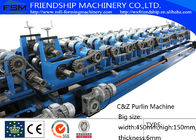 Professional CZ Purlin Roll Former Machine Hydraulic 30KW High Frequency