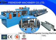 Automatic C Z Purlin Roll Forming Machine 1.5 - 3.0mm Thickness