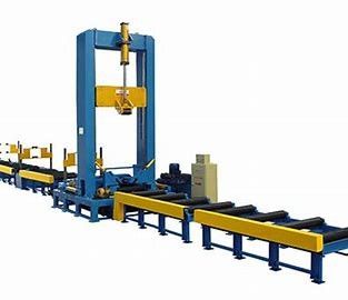 Less Deformation OTC Corrugated Web Assembling H Beam Production Line