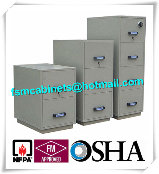Steel 4 Drawers Fire Resistant File , Fireproof File