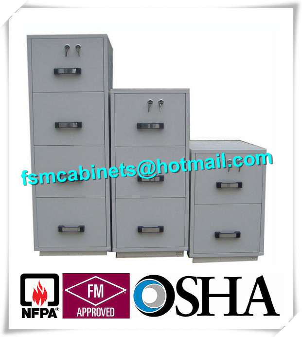 Steel 4 Drawers Fire Resistant File , Fireproof File